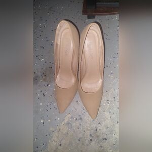 Herstyle Beige Pointed-Toe Stiletto Heels